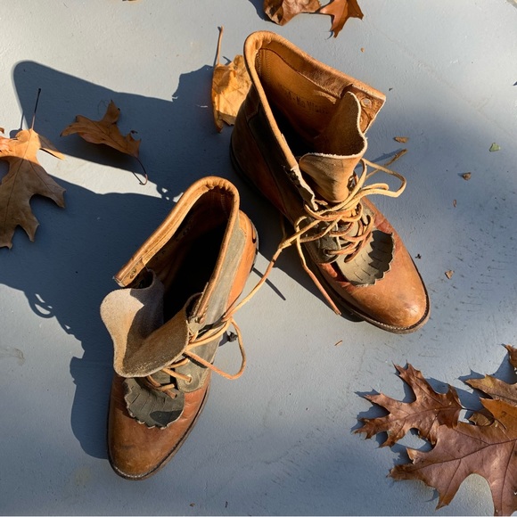 Justin Kiltie Roper Vintage 2-toned Lace Up Leather boot - Picture 6 of 9